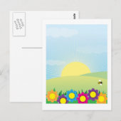 春の背景 ポストカード (正面/裏面)