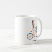 春の自転車ガール コーヒーマグカップ (正面右)