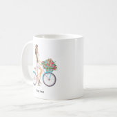 春の自転車少女 コーヒーマグカップ (正面左)