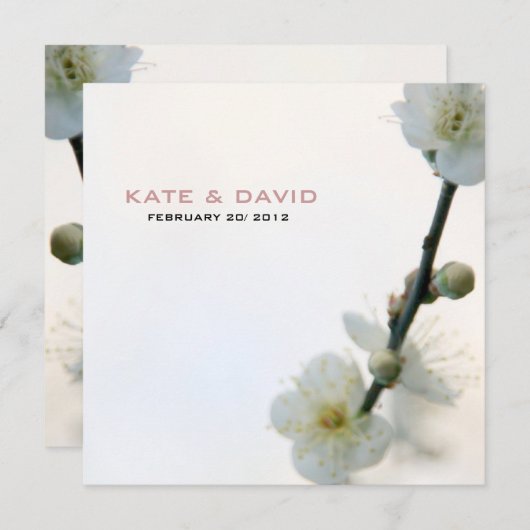 春の至福/ウェディング&あらゆる場面の花をカスタマイズ 招待状 (正面/裏面)