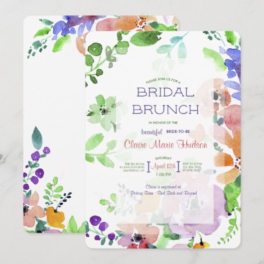 春の舞踏会への招待 招待状 (正面/裏面)