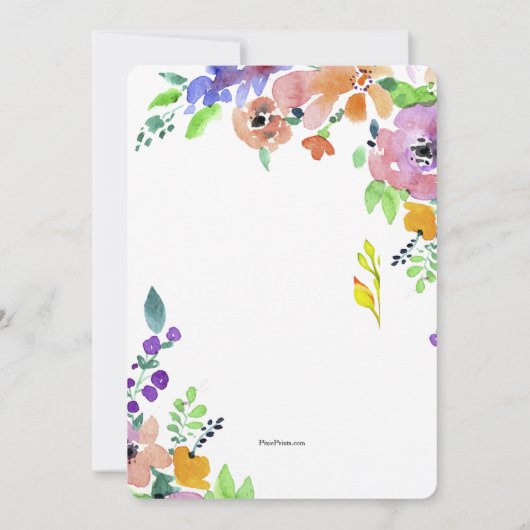 春の舞踏会への招待 招待状 (裏面)