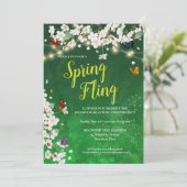 春の舞踏会ガーデンパーティーのお祝い 招待状 (スタンド正面)