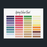 春の色グラフ ポストカード<br><div class="desc">春タイプの女性の化粧や着付けのカラーチャート（色目美容など）</div>