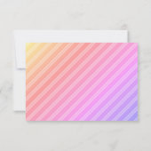 春の色(抽象芸術とのストライプRSVPメニュー) 招待状 (裏面)