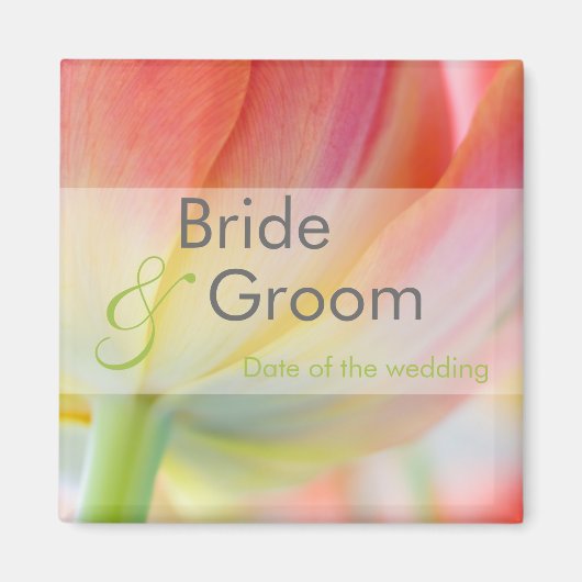 春の色・日付マグネットの保存 マグネット (正面)