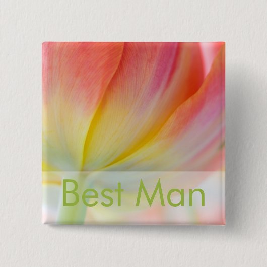 春の色 • 結婚式ボタン 缶バッジ (正面)