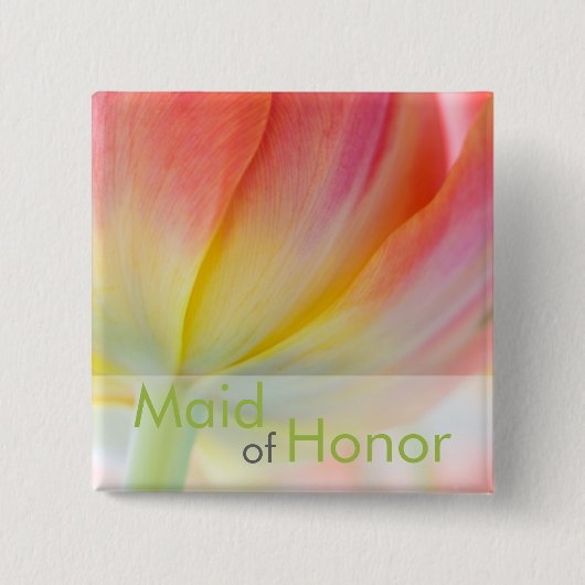 春の色 • 結婚式ボタン 缶バッジ (正面)