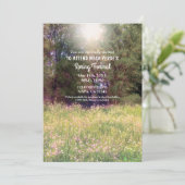 春の花々が彩る魔法の森の春のフォーマルプロム 招待状 (スタンド正面)