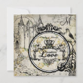 春の花々が無条件のラブウェディング招待 招待状 (正面)