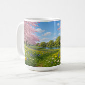 春の花々ザリバー コーヒーマグカップ (正面左)