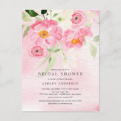 春の花々 フローラル ブライダルシャワー 招待状 (正面)