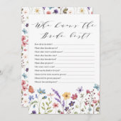 春の花々 夏の誰が花嫁を知っているかゲーム 招待状 (正面/裏面)