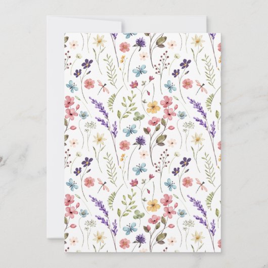 春の花々 夏 誰が花嫁を一番よく知っているゲーム 招待状 (裏面)