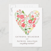 春の花お洒落は日付はがきを保存 案内ポストカード (正面/裏面)