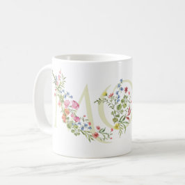 春の花かわいらしMOM母の日 コーヒーマグカップ