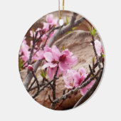 春の花がシオンロックに セラミックオーナメント (左)