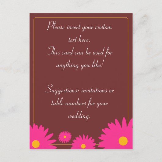 春の花が咲くポストカード インビテーションポストカード (正面)