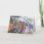 春の花とともにお届けする春分のご挨拶 カード (正面)
