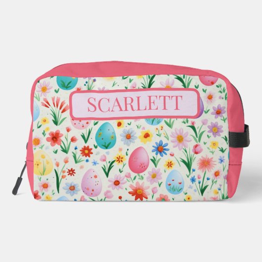 春の花とイースターエッグパーソナライズされた ドップキット (裏面)