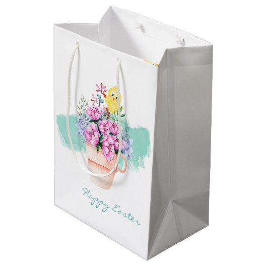 春の花とイースターシック ミディアムペーパーバッグ (裏面アングル)