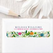 春の花とカラフルイースターエッグ ラベル (インサイチュ)