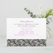 春の花とゼブラパーティの招待状 招待状 (スタンド正面)