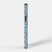春の花とテントウムシの柄 iPhoneケース (右側面)