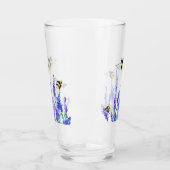 春の花とビーズガ飛んでいるラス タンブラーグラス (左)