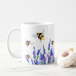 春の花とビーズコーヒーマグ コーヒーマグカップ