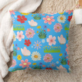 春の花とフィールド クッション (ブランケット)