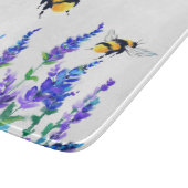 春の花とミツバチの切断板 カッティングボード (角)