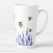 春の花とミツバチラテマグ カフェラテマグ (右)