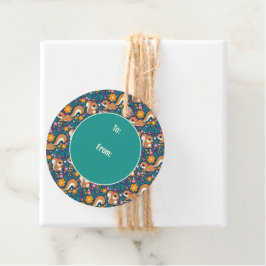 春の花とリス フェイバータグ