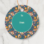 春の花とリス フェイバータグ (正面)