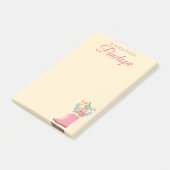 春の花とレインブーツ ポストイット (アングル)