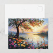 春の花と木の風景 ポストカード (正面/裏面)