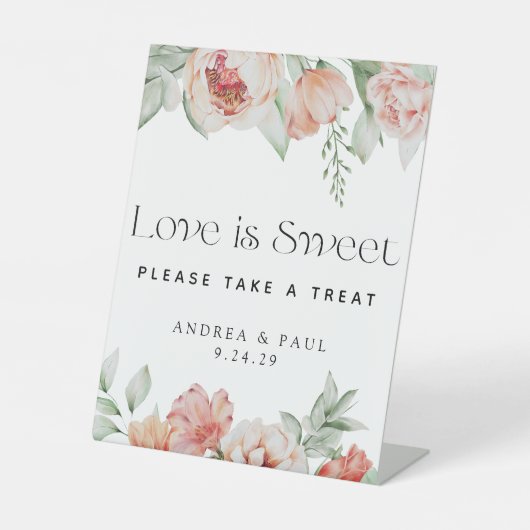 春の花と緑が大人気 台座サイン (正面)