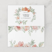 春の花と緑のカスタム プレイスカード (外部開封)