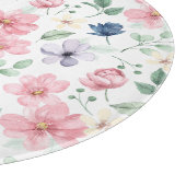 春の花と葉パターン カッティングボード (角)