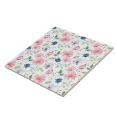 春の花と葉パターン タイル (側面)