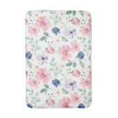 春の花と葉パターン バスマット (正面縦)