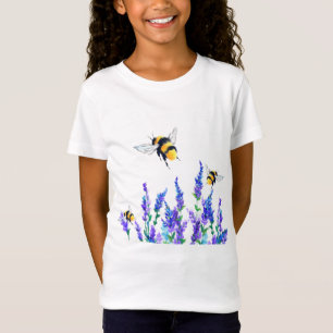 春の花と蜂の子Tシャツ Tシャツ