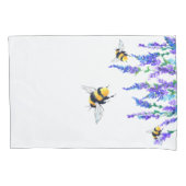 春の花と蜂の枕ケース 枕カバー (正面)