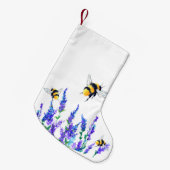 春の花と蜂の飛んでいるクリスマスストッキング スモールクリスマスストッキング (正面 (吊り時))