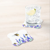 春の花と蜂紙コースター ペーパーコースター (インサイチュ)