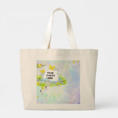 春の花と蝶の写真 ラージトートバッグ (裏面)