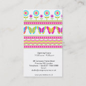 春の花と蝶の名刺 名刺 (裏面)