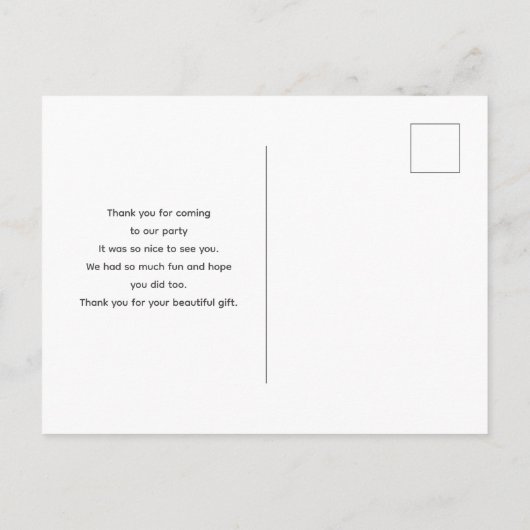 春の花と赤ちゃんウサギの感謝 ポストカード (裏面)