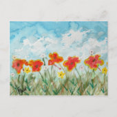 春の花と雲 ポストカード (正面)